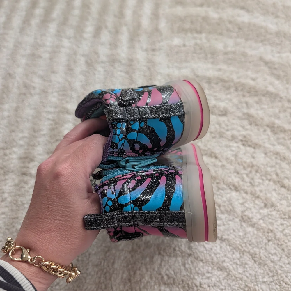 Kids Glitter High-Top Sneakers